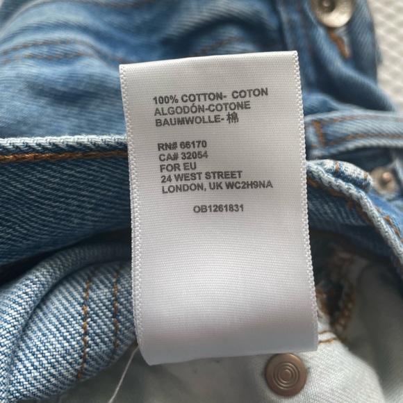 Urban Outfitters BDG Dad Slim Taper Fit Jean Medium Wash Patchwork Denim 33 - Picture 15 of 16